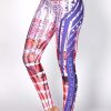 Protokolo Purple And White Leggings