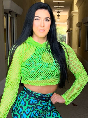 Be Fit Neon Mesh Crop Top