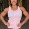 Be Fit Peach Tank Top with Silver Sequins