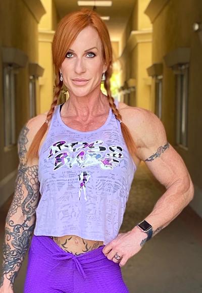 Be Fit Purple with Camo "BOSS BABE" Sliced Back Tank Top