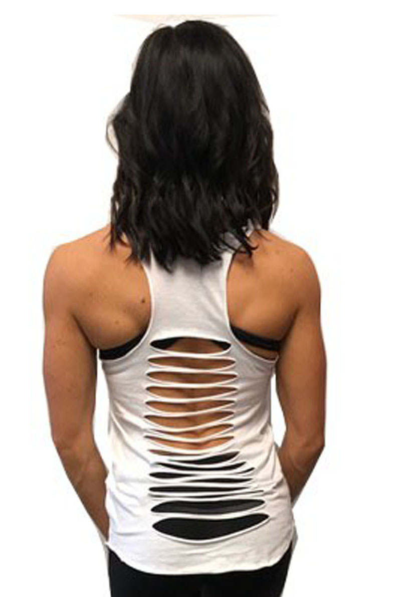 Be Fit Chick Tank White - Image 2