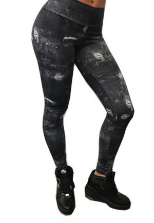Be Fit Faux Grey Denim Legging