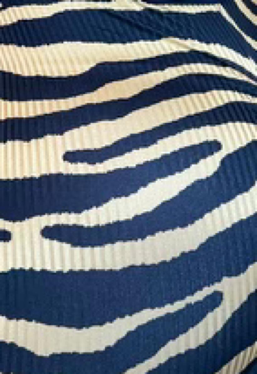 Be Fit Gold and Black Zebra Ribbed Scrunch Butt Jump Suit - Image 3