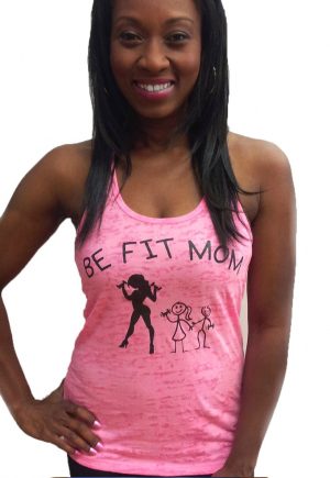 Be Fit Mom Burnout Pink Tank