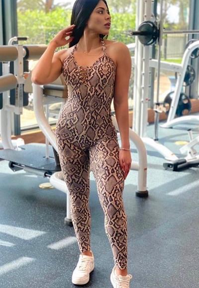 Be Fit Nude Python Scrunch Butt Body Suit