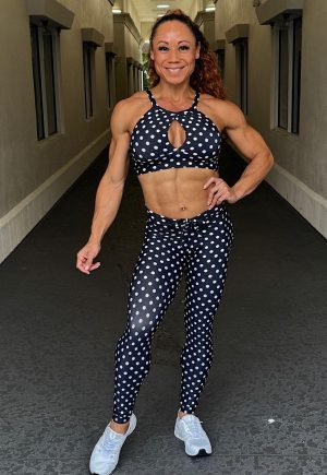 Be Fit Black with White Polka Dots Scrunch Butt Leggings and Bra Top Set