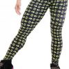 Be Fit Black With Yellow Skull Legging